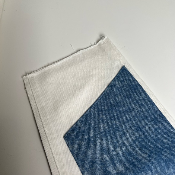 Free People x Sandrine Rose patchwork denim blue and white jeans. NWT - Picture 11 of 16